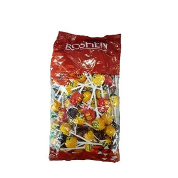 Acadele cu gust de fructe si bubble gum 48 buc roshen lolli pops, 920g
