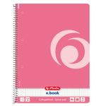 Caiet A4 80 File Cu Spirala Patratele, Culoare Roz fotografia produsului