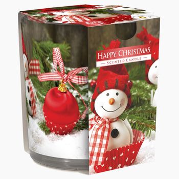 Lumanare parfumata in pahar de sticla aura happy christmas, parfum dulce