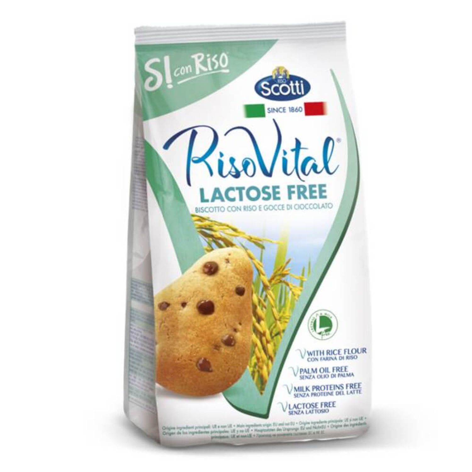 Biscuiti din Orez cu Bucati de Ciocolata Riso Vital, 350g fotografia produsului