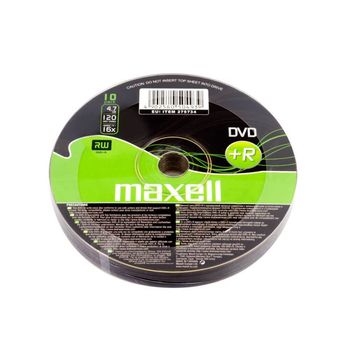 Set 10 DVD +R Inscriptibil Maxell, Capacitate 4.7 GB