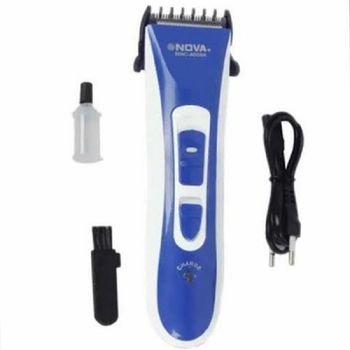 Masina de tuns cu 3 trepte de reglare a marimii de taiere, putere 5 w,design ergonomic, culoare alb/albastru