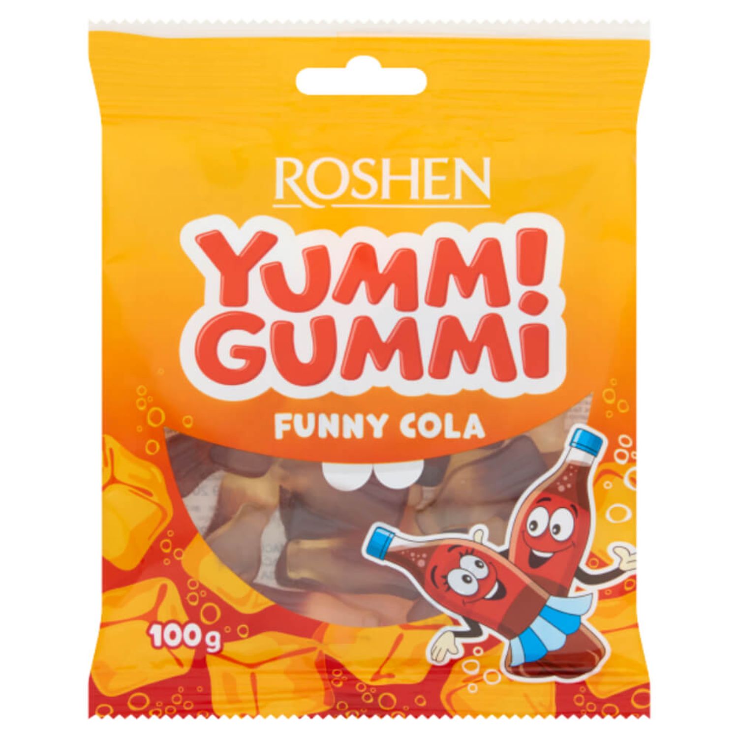 Jeleuri Roshen Yummi Gummi Funny Cola, 100g fotografia produsului