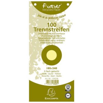 Set 100 separatoare din carton exacompta, 105x204 mm, carton, lcmex13425b