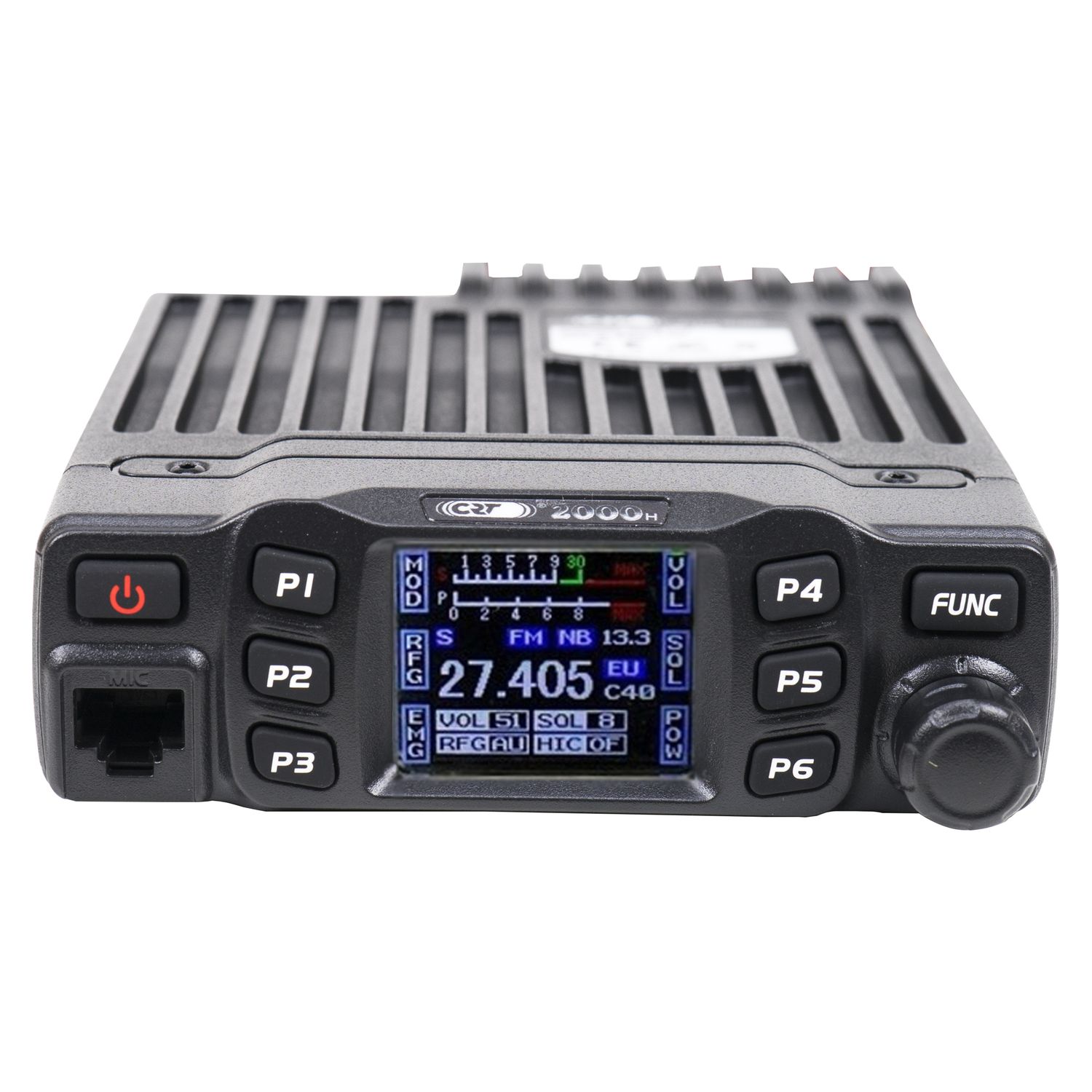 Statie radio CB CRT 2000H, 4W, AM/FM, 12V, ASQ, Scan, Display color, programabila fotografia produsului View 6 L
