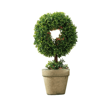 Ghiveci bonsai artificial, cerc, ghiveci ciment , 10x10x33 cm