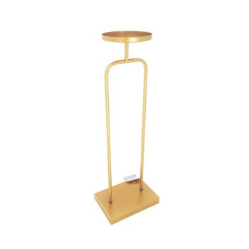 Suport elegant pentru lumanare, fier, diametru 10,5x 46 cm inaltime, auriu