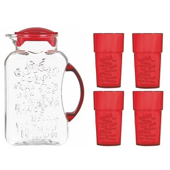 Set carafa 1.2 l cu 4 pahare 0.22 l