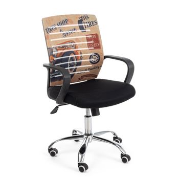Scaun birou, rotativ, vintage car, 58x55x103 cm