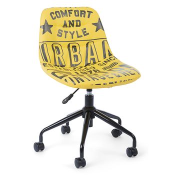 Scaun birou tineret, rotativ, brand yellow, 47x54x82 cm