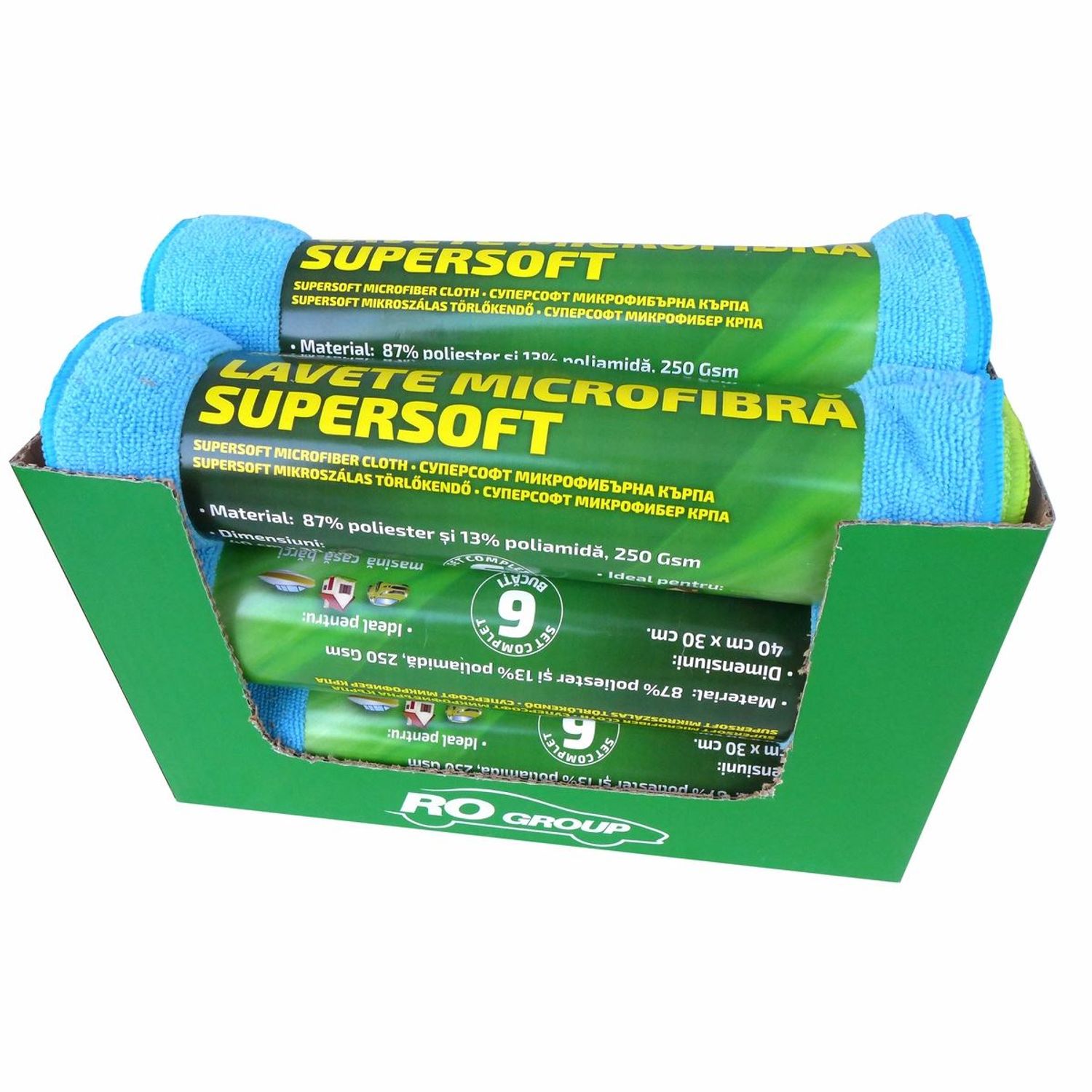Lavete microfibra universale RoGroup, 6 bucati fotografia produsului View 2 L