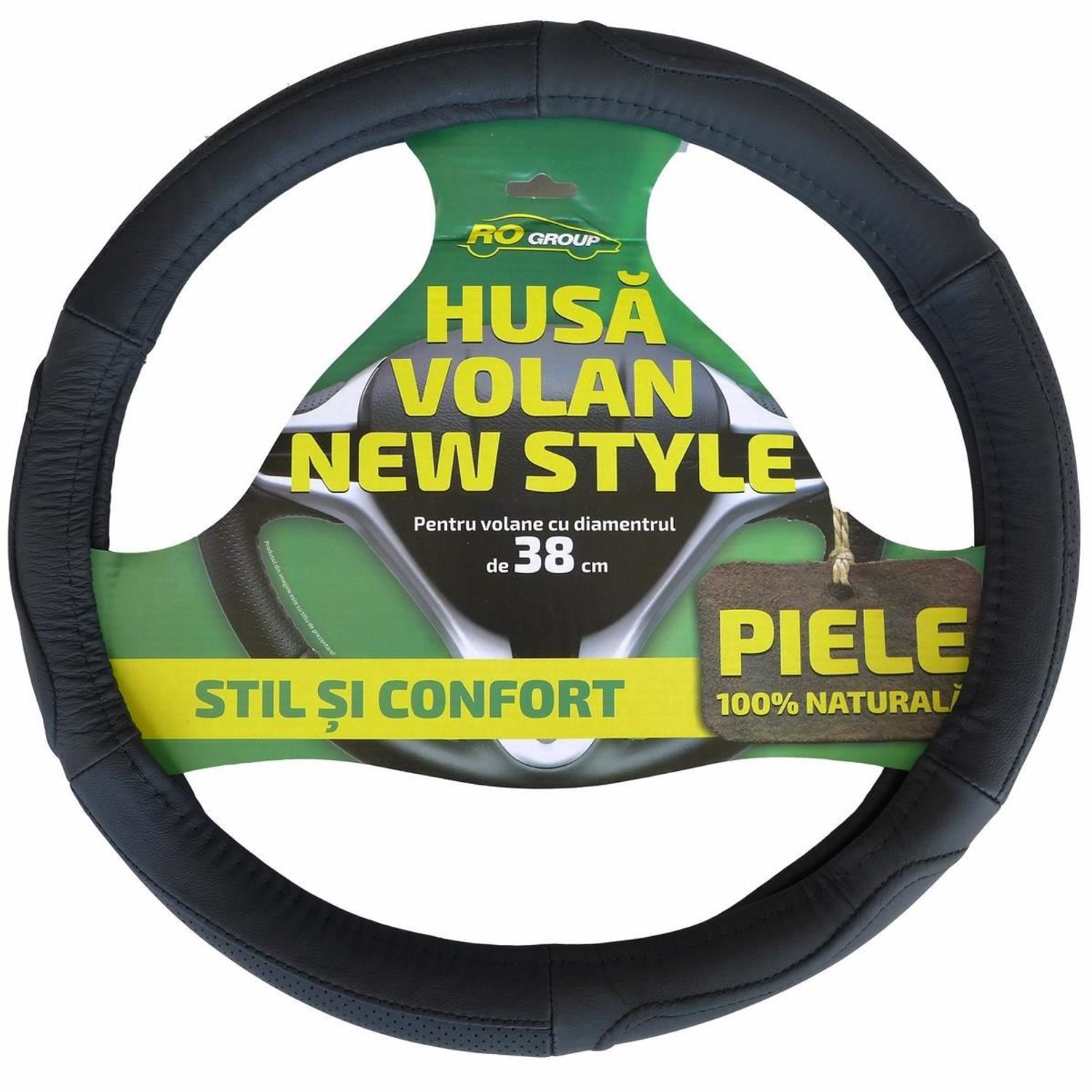 Husa volan RoGroup din piele naturala New Style, RoGroup fotografia produsului