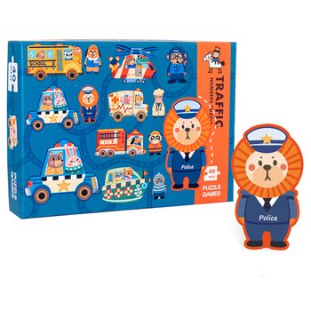 Puzzle din lemn in cutie - peisaj urban