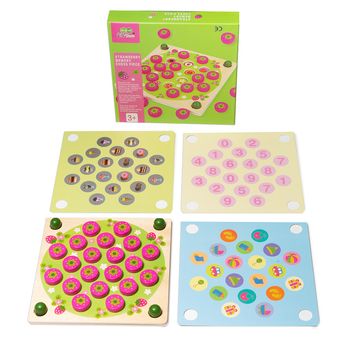 Joc din lemn de memorie - strawberry memory chess