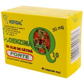 Coenzima Q10 30mg, Forte in ulei de catina 40 capsule Hofigal elefant.ro Nutrition