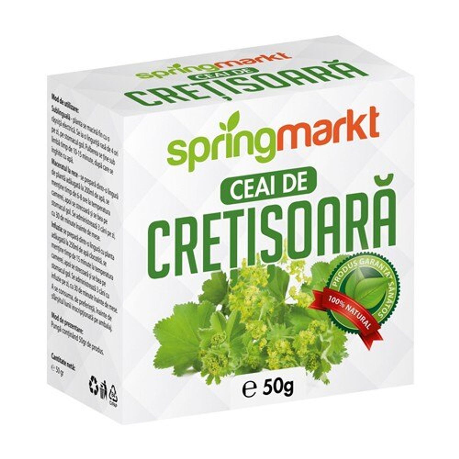 Ceai de Cretisoara 50 grame Springmarkt Ceai de Cretisoara, 50 grame Springmarkt fotografia produsului