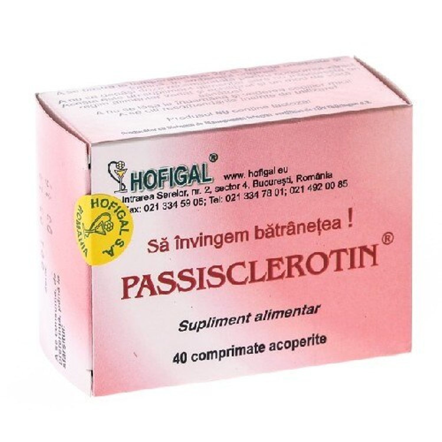 Passisclerotin 40 comprimate Hofigal, Hofigal fotografia produsului