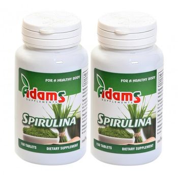 Oferta 1+1 Spirulina 400 mg, 400 mg, 150 tablete, Adams Vision Adams Supplements Adams Supplements