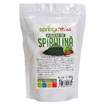Spirulina Pulbere, 200 gr, Springmarkt elefant.ro Nutrition