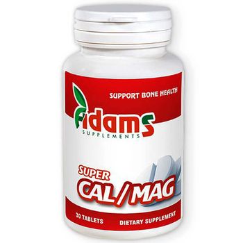 Super Calciu si, Magneziu cu vitamina D3 Adams 30 tablete (oase, muschi, nervi) Adams Supplements Adams Supplements