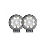 Set 2 x Proiectoare auto, Rotunde, 27W, 9 Leduri fotografia produsului