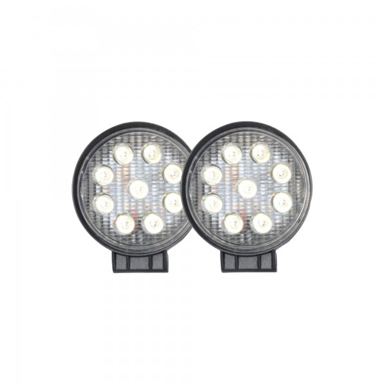 Set 2 x Proiectoare auto, Rotunde, 27W, 9 Leduri fotografia produsului