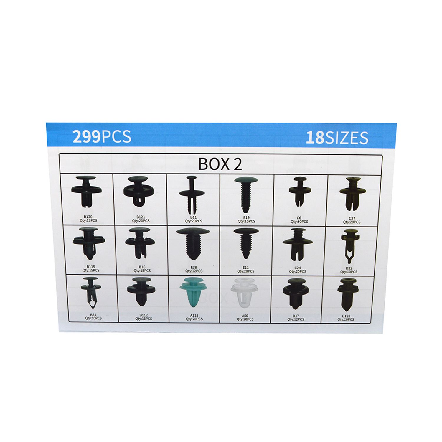 Set cleme de fixare 299 piese, universale, plastic fotografia produsului View 3 L