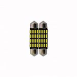 Set 2 becuri tip led, c5w sofit 40mm 16SMD ALB 12V fotografia produsului