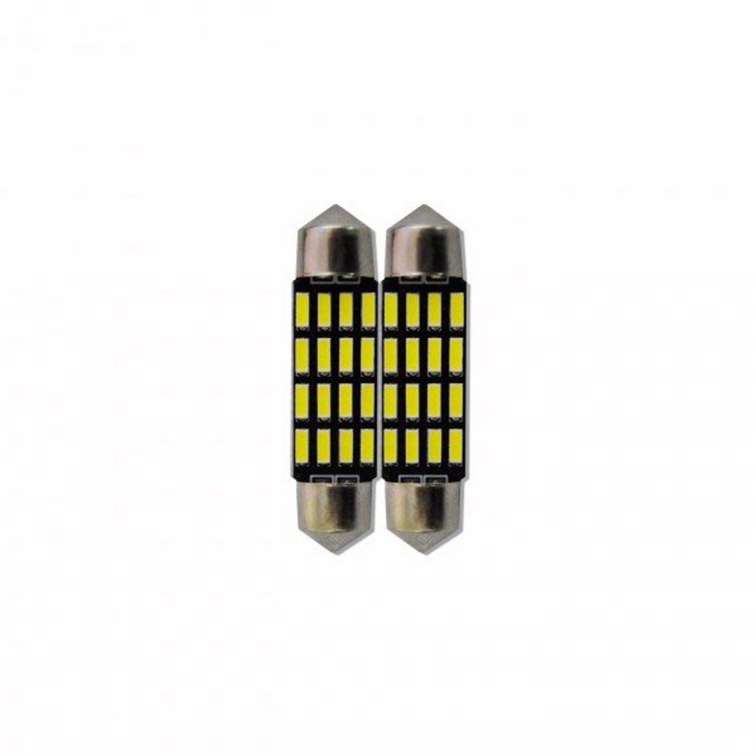Set 2 becuri tip led, c5w sofit 40mm 16SMD ALB 12V fotografia produsului