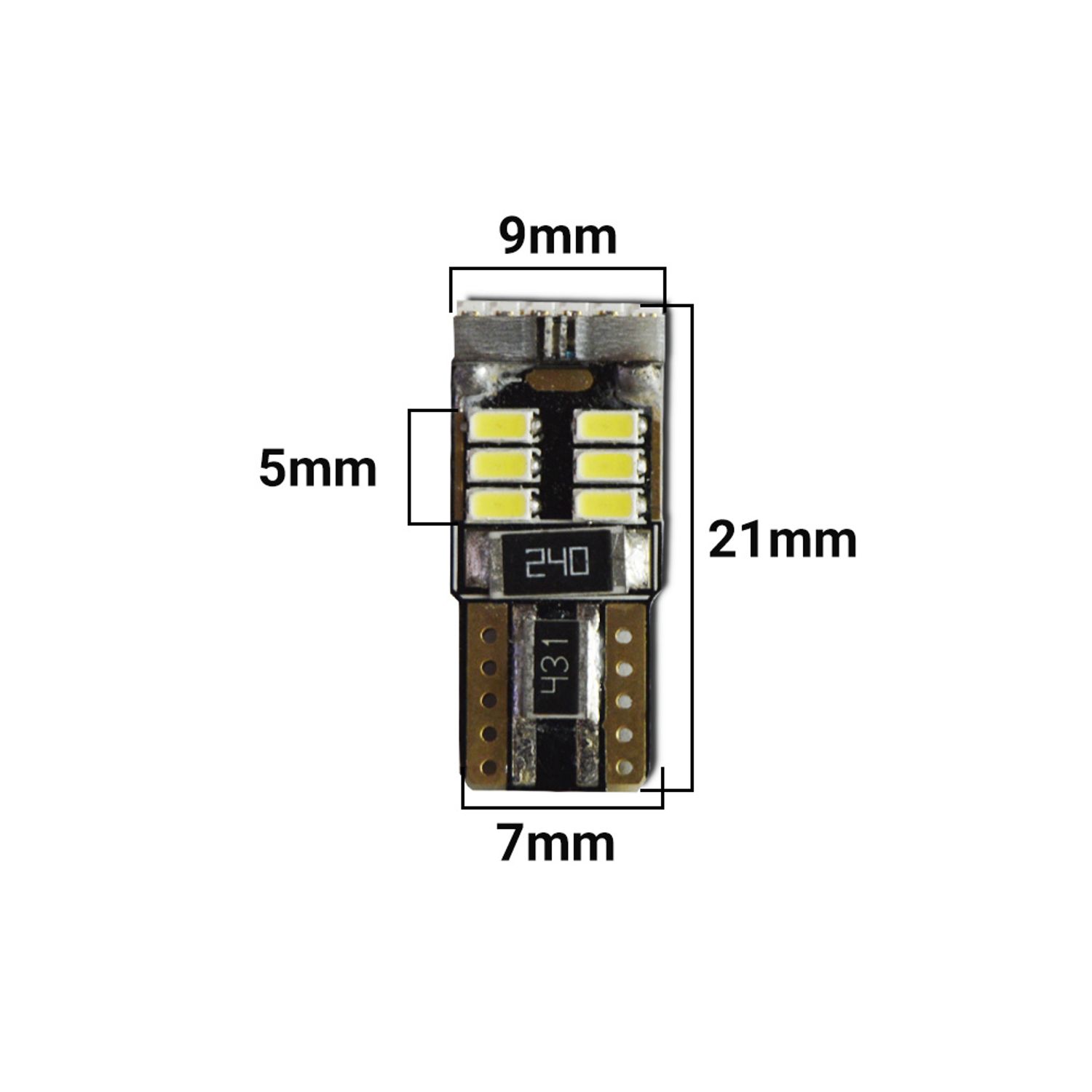 Set 2 x becuri auto T10 18 leduri SMD Canbus fotografia produsului View 3 L