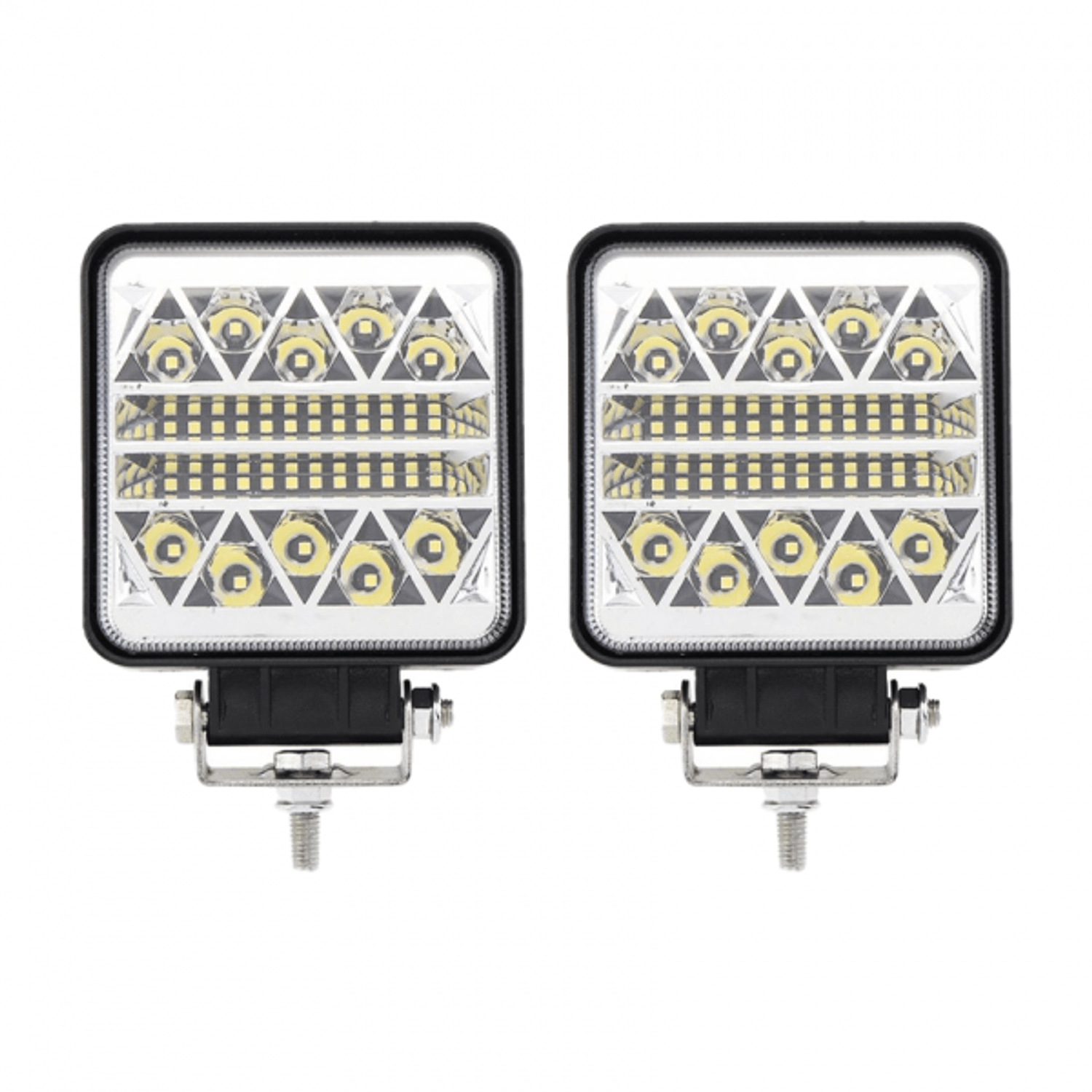 Set 2 x Proiectoare auto, Patrate, 102W per proiector fotografia produsului