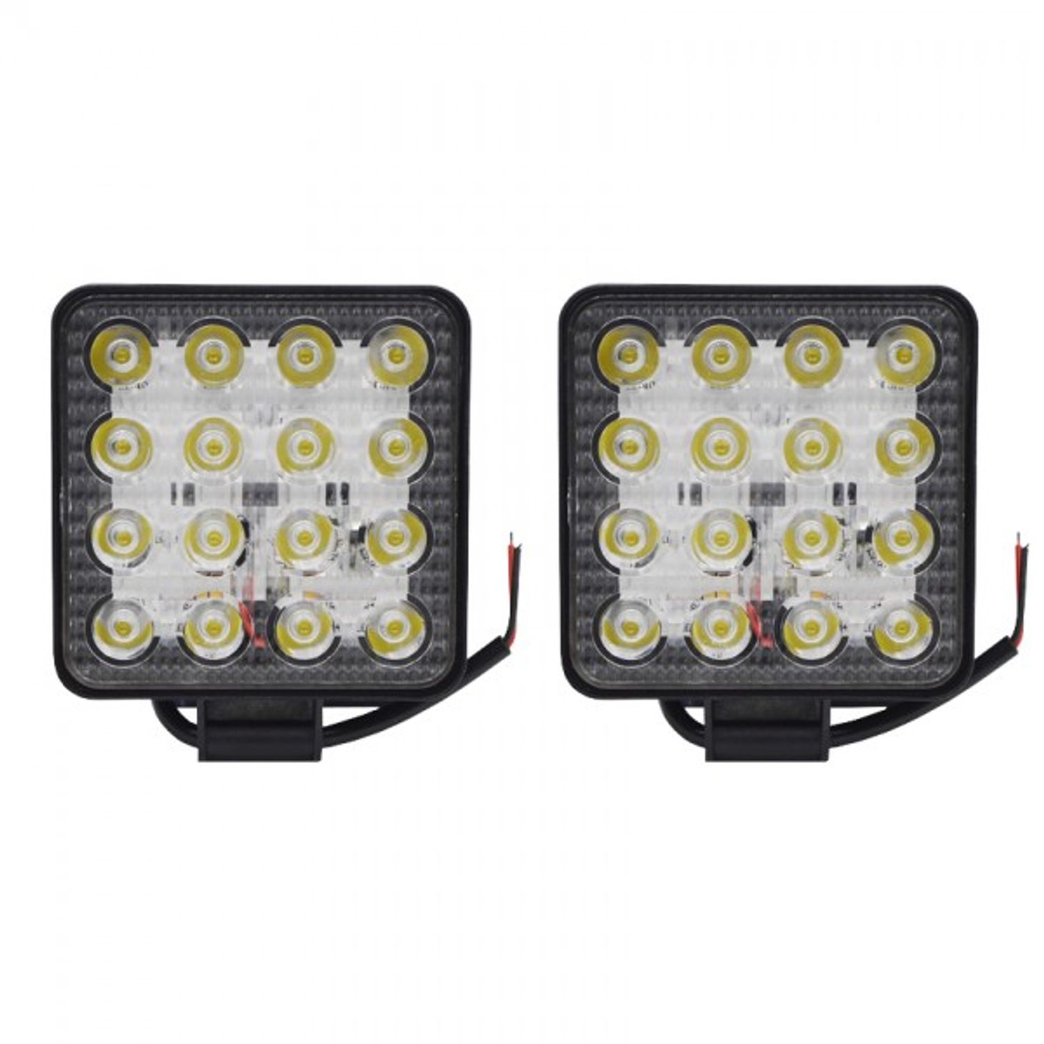 Set 2 proiectoare patrate 2.2 cm grosime, 48W, 12/24V fotografia produsului