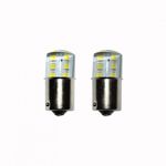 Set 2 becuri Led 1156 12 led SMD siliconat cu flash fotografia produsului