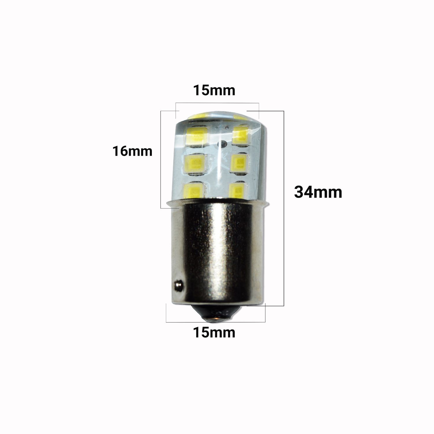 Set 2 becuri Led 1156 12 led SMD siliconat cu flash fotografia produsului View 3 L