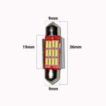 Set 2 x Bec LED 41mm SOFIT, 12LED, 12V, ALB, 4012 fotografia produsului View 4 S