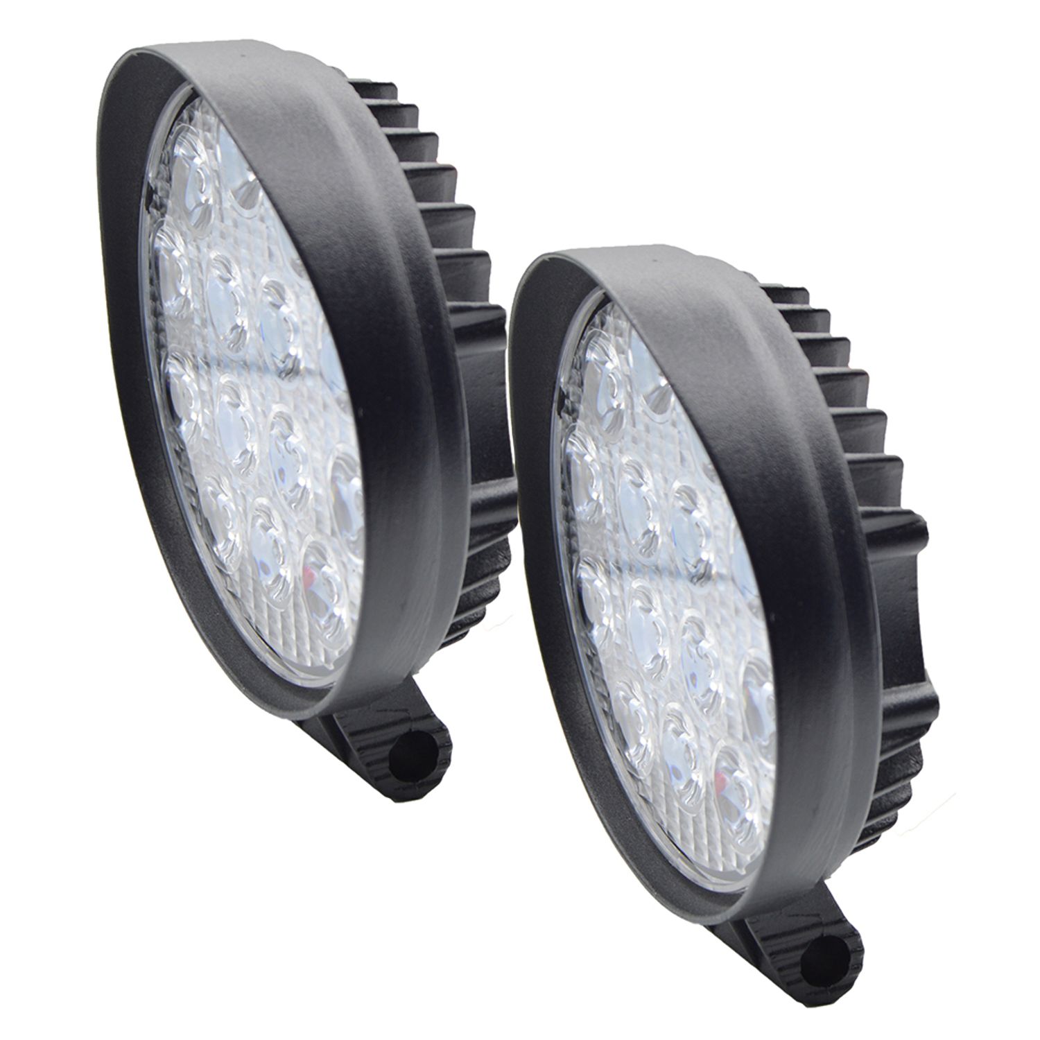 Set 2 proiectoare LED Rotunde, 14 LED uri, 35mm, 42W fotografia produsului