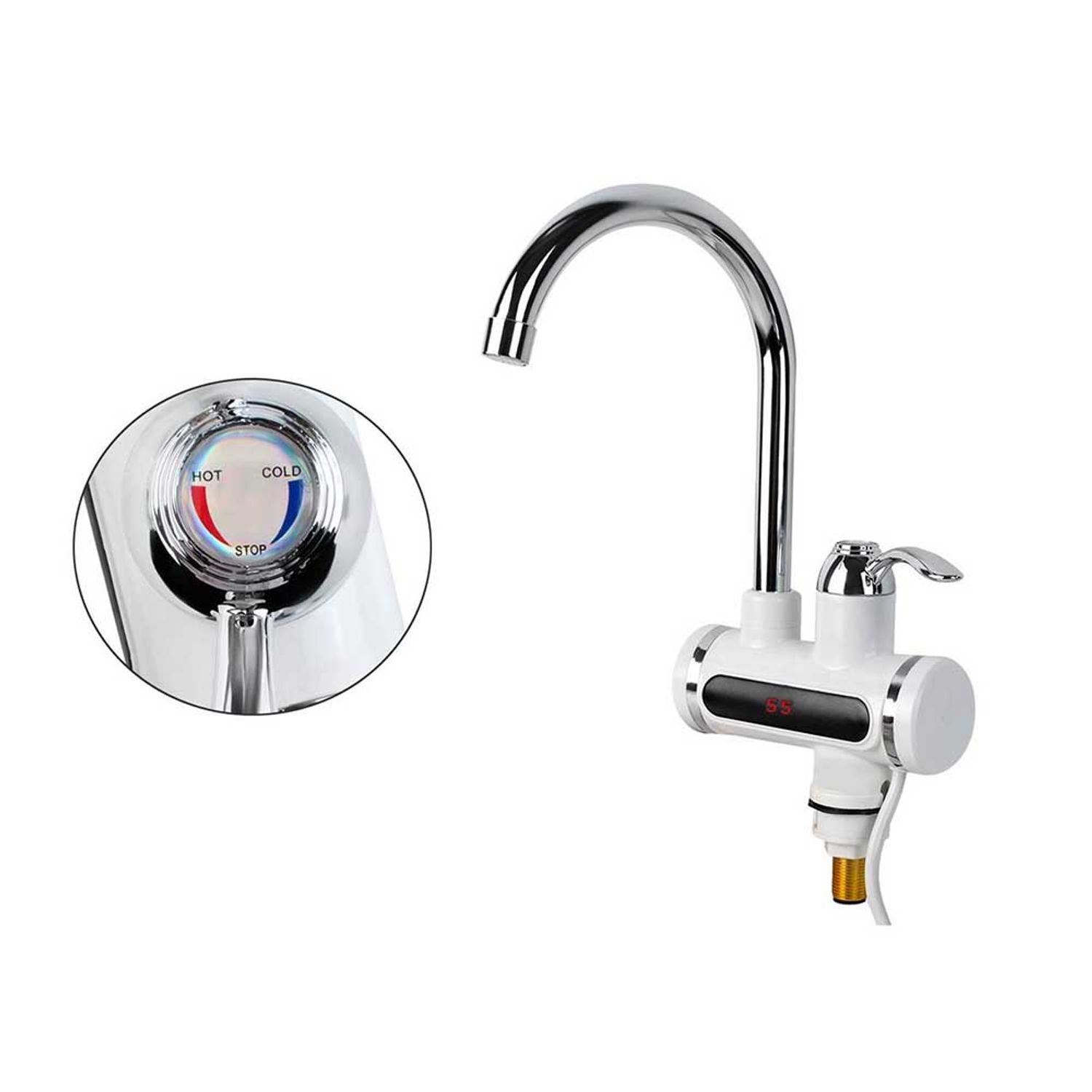 Robinet electric, instant apa calda, afisaj LCD, 3000W fotografia produsului View 3 L
