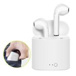 Set 2 Casti Bluetooth TWS i7 Mini, toc incarcare, alb fotografia produsului View 4 S