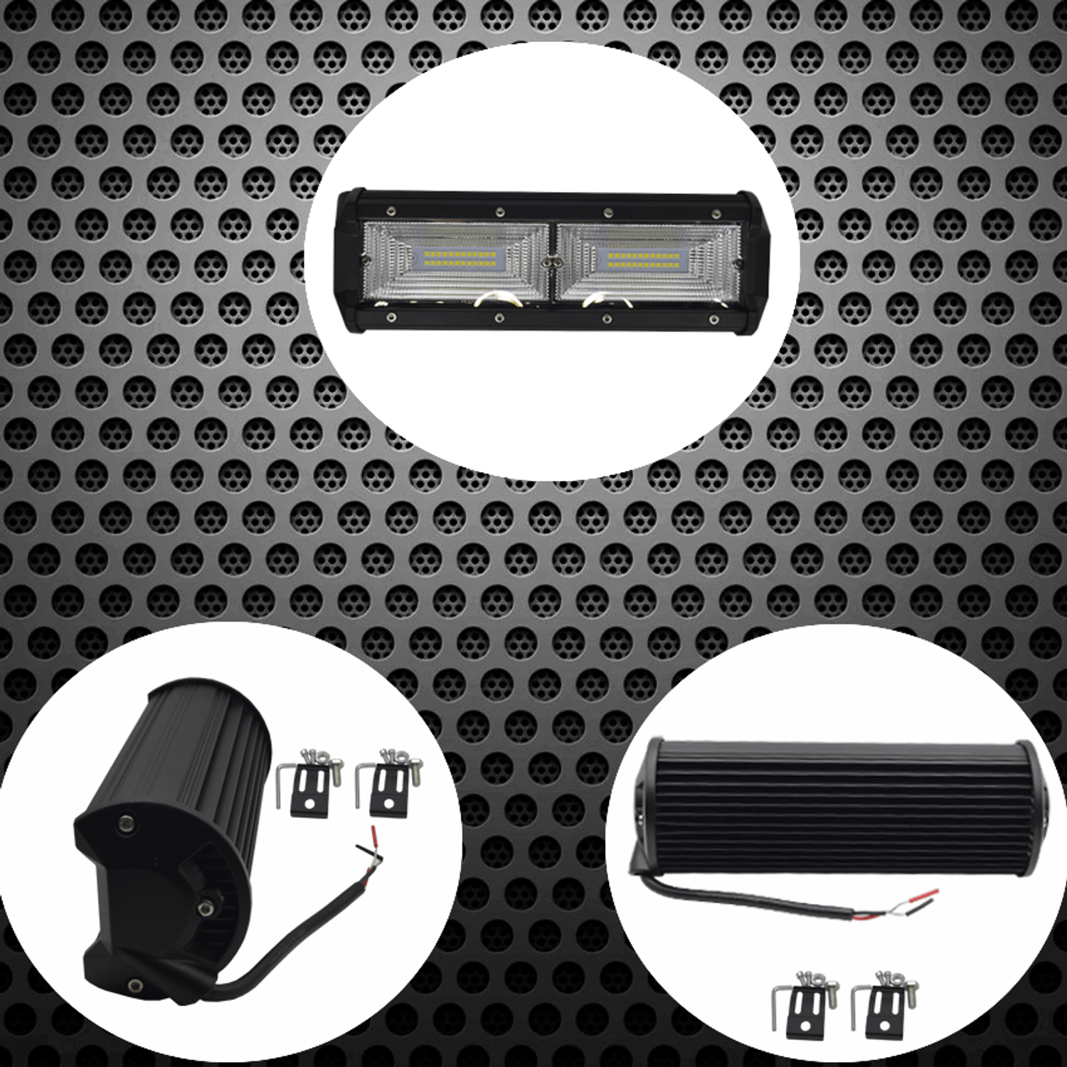 Set 2 proiectoare LED, 144W cu 48 de leduri fotografia produsului View 5 L