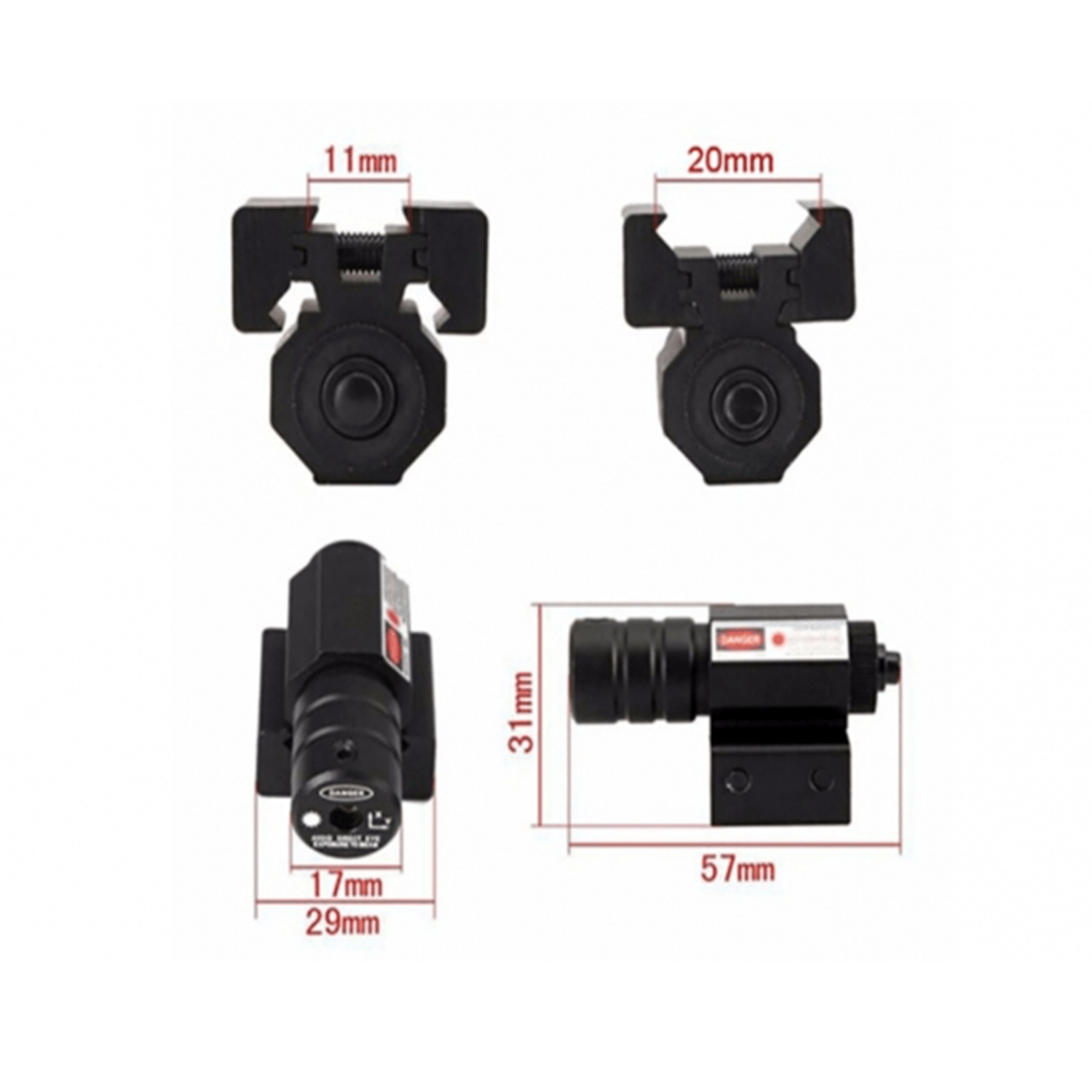 Punctator laser sina RIS standard de 20 mm fotografia produsului View 4 L