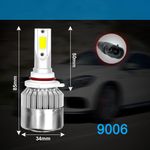 Set 2 becuri auto C6 9006 6000K , 72W , 3600LM fotografia produsului View 2 S