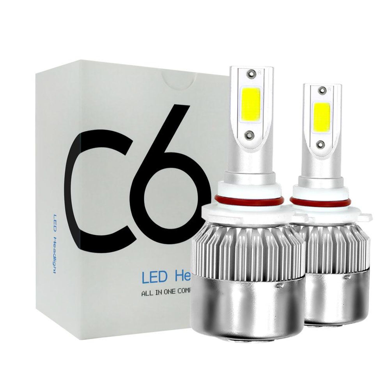 Set 2 becuri auto C6 9006 6000K , 72W , 3600LM fotografia produsului View 4 L