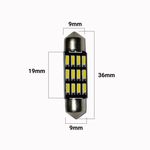 Set 2 x Bec LED 36mm, 12LED SMD, 12V, ALB, 4014 fotografia produsului View 3 S