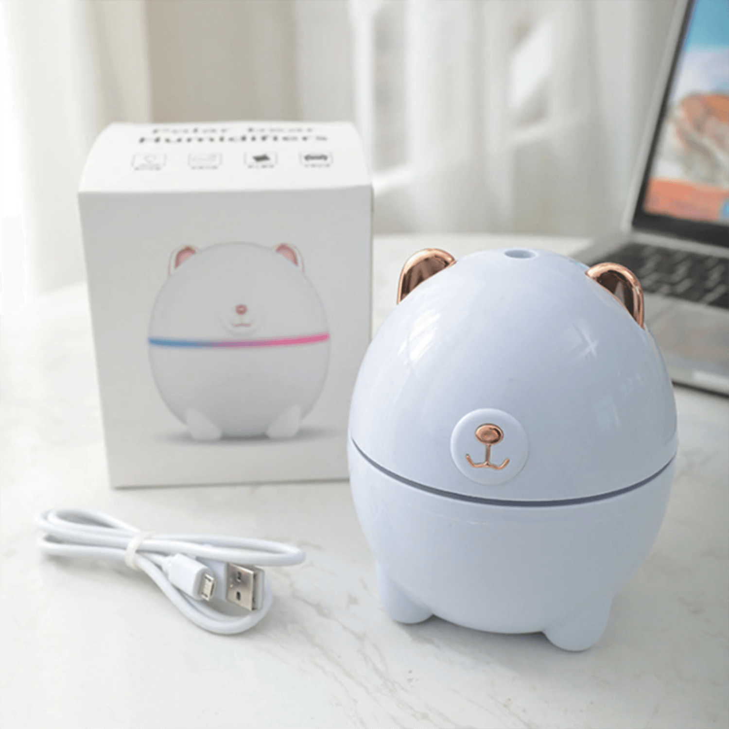 Umidificator in forma de ursulet polar , 220 ml, USB fotografia produsului View 2 L