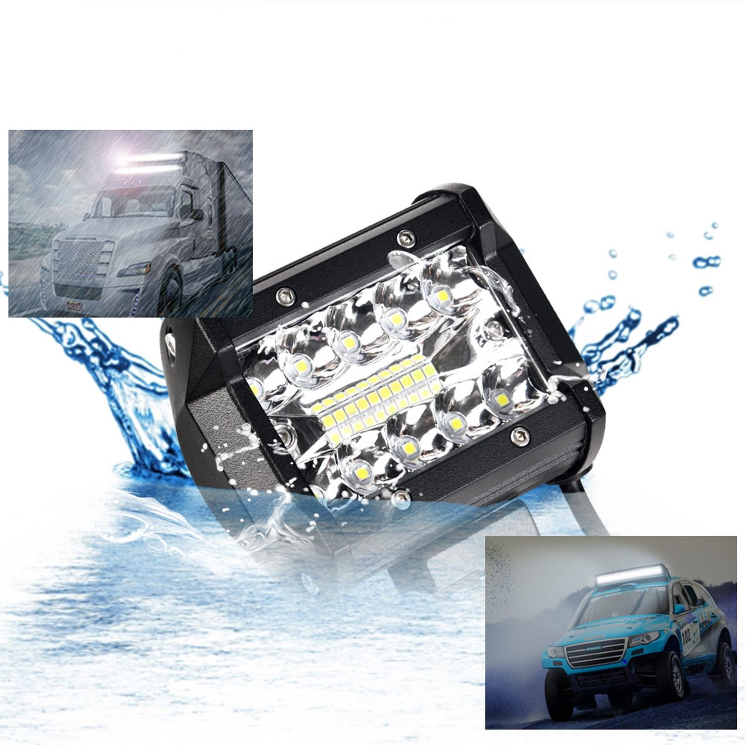 Set 2 x Proiectoare Auto LED 4 inch 60W LED 12V, 24V fotografia produsului View 3 L