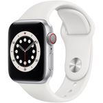 Apple Watch 6, GPS, Cellular, Carcasa Silver Aluminium 40mm, White Sport Band fotografia produsului View 2 S