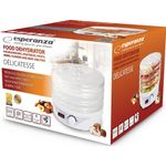 Deshidrator alimente Esperanza EKD003, 250W, 4 Compatimente, 8 Nivele de putere, Alb fotografia produsului View 2 S