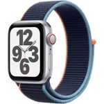 Apple Watch SE, GPS, Cellular, Carcasa Silver Aluminium 40mm, Deep Navy Sport Loop fotografia produsului
