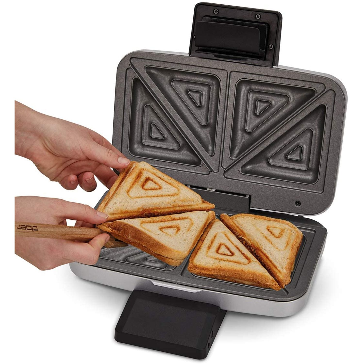 Sandwich Maker Cloer 6259, 750 W, Argintiu fotografia produsului View 6 L