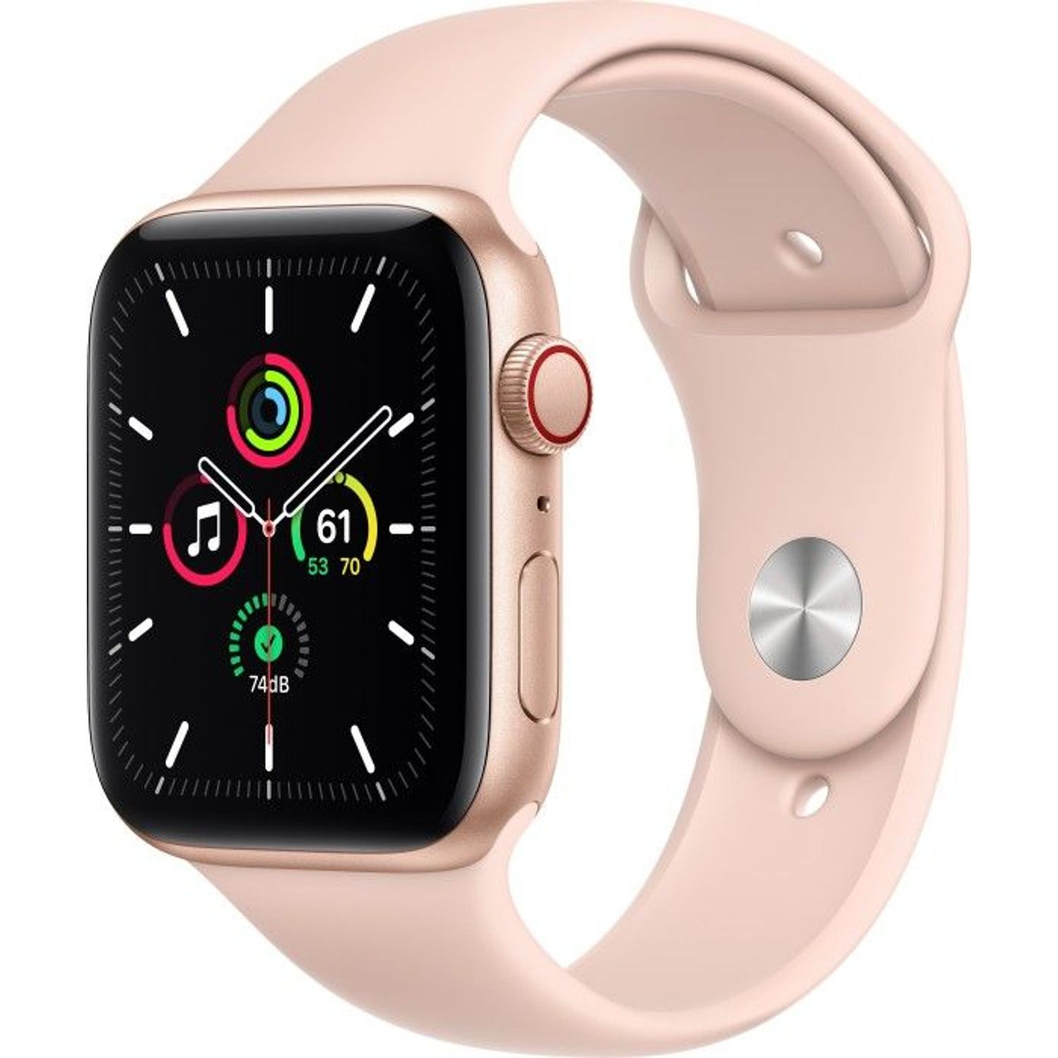 Apple Watch SE GPS , 44mm, Auriu/rose fotografia produsului